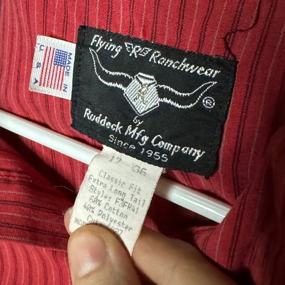 Flying R Ranch Wear Pearl Snap Long Sleeve Shirt - Picture 2 of 3